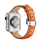 سوار ساعة بإبزيم فراشة نحيف لسلسلة Apple Watch، 7 41مم / 6&SE&5&4 40مم / 3&2&1 38مم