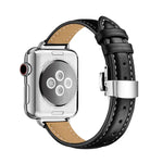سوار ساعة بإبزيم فراشة نحيف لسلسلة Apple Watch، 7 41مم / 6&SE&5&4 40مم / 3&2&1 38مم