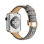 سوار ساعة بإبزيم فراشة نحيف لسلسلة Apple Watch، 7 41مم / 6&SE&5&4 40مم / 3&2&1 38مم