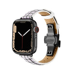 سوار ساعة بإبزيم فراشة نحيف لسلسلة Apple Watch، 7 41مم / 6&SE&5&4 40مم / 3&2&1 38مم