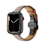 سوار ساعة بإبزيم فراشة نحيف لسلسلة Apple Watch، 7 41مم / 6&SE&5&4 40مم / 3&2&1 38مم
