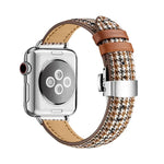 سوار ساعة بإبزيم فراشة نحيف لسلسلة Apple Watch، 7 41مم / 6&SE&5&4 40مم / 3&2&1 38مم