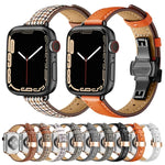 سوار ساعة بإبزيم فراشة نحيف لسلسلة Apple Watch، 7 41مم / 6&SE&5&4 40مم / 3&2&1 38مم