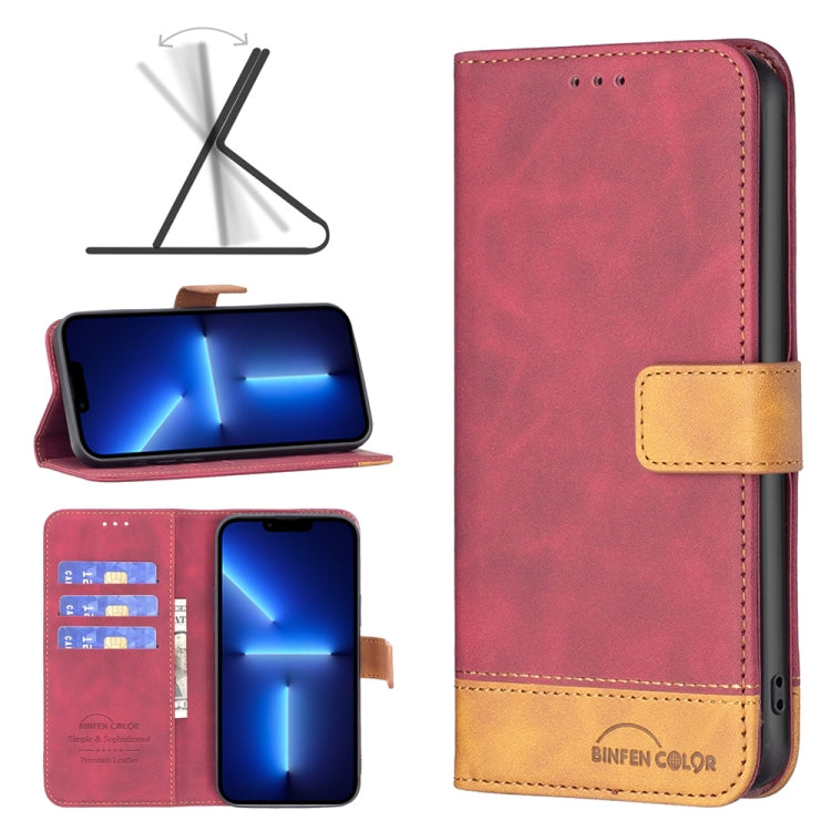 BF11 Color Matching Skin Feel Leather Phone Case, For iPhone 13 Pro Max