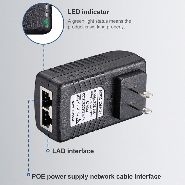 محول طاقة لاسلكي POE / LAD لجهاز التوجيه AP، 12V 1A، 12V 2A، 15V 1A، 24V 1A، 48V 0.5A