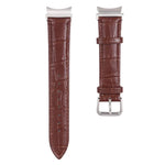 Slub Texture Leather Watch Band, For Samsung Galaxy Watch4 40mm/44mm
