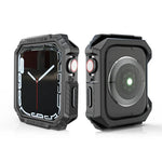 Carbon Fiber Contrast Color Protective Case, For Apple Watch Series 9 / 8 / 7 41mm, For Apple Watch Series 9 / 8 / 7 45mm, For Apple Watch Series 6 & SE & 5 & 4 44mm, For Apple Watch Series 6 & SE & 5 & 4 40mm