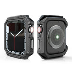 Carbon Fiber Contrast Color Protective Case, For Apple Watch Series 9 / 8 / 7 41mm, For Apple Watch Series 9 / 8 / 7 45mm, For Apple Watch Series 6 & SE & 5 & 4 44mm, For Apple Watch Series 6 & SE & 5 & 4 40mm