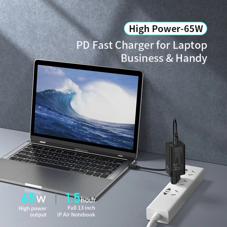 شاحن سفر سريع awei PD9 65 واط GaN، قابس الاتحاد الأوروبي