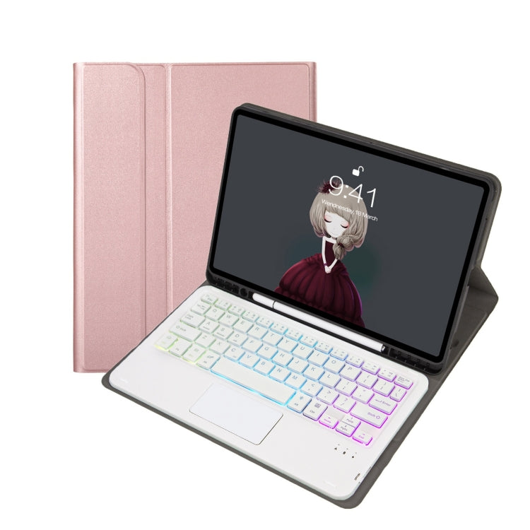 غطاء جلد للتابلت مع فتحة قلم ولوحة لمس ولوحة مفاتيح بلوتوث، جلد طبيعي، لطراز iPad 9.7 2018 و2017 / Pro 9.7 / Air 2، لطراز iPad 10.2 2021 و2020 و2019 / Air 2019 / Pro 10.5، لطراز iPad Air 11 2025 / 2024 / Air 2022 و2020 / Pro 11 2021 و2020 و2018