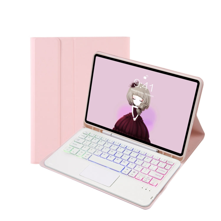 غطاء جلد للتابلت مع فتحة قلم ولوحة لمس ولوحة مفاتيح بلوتوث ملمس الجلد، لطراز iPad 9.7 2018 و2017 / Pro 9.7 / Air 2، لطراز iPad 10.2 2021 و2020 و2019 / Air 2019 / Pro 10.5، لطراز iPad Air 11 2025 / 2024 / Pro 11 2021 و2020 و2018