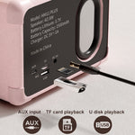 مكبر صوت بلوتوث لاسلكي محمول HIFI صغير بتصميم ريترو HM11 PLUS، HM11 PLUS (أصفر)، HM11 PLUS (أسود)، HM11 PLUS (بنفسجي)، HM11 PLUS (وردي)، HM11 PLUS (أخضر)