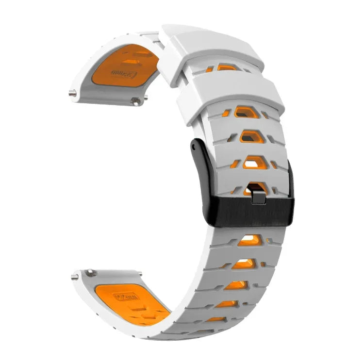 Trapezoidal Three-row Hole Silicone Watch Band, For Samsung Galaxy Watch 4 / Watch4 Classic, For Samsung Galaxy Watch 42mm, For Samsung Galaxy Watch 46mm, For Samsung Galaxy Watch Active