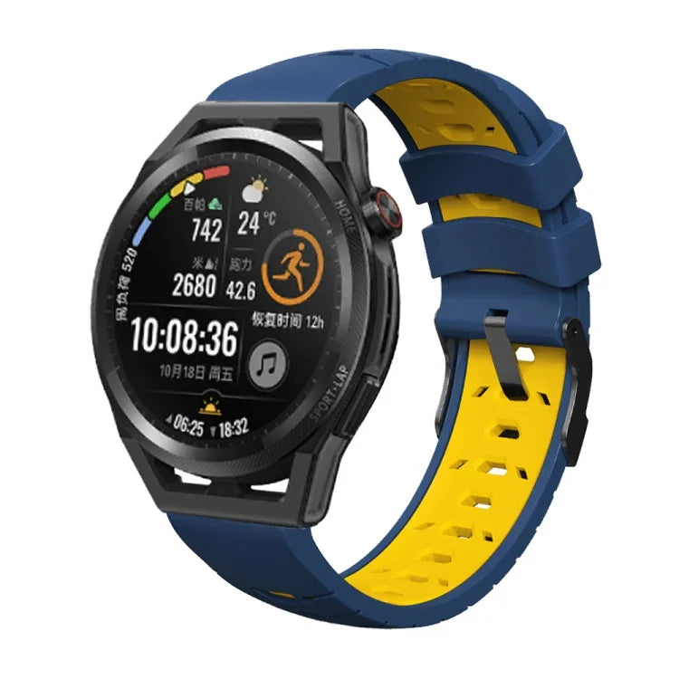 Trapezoidal Three-row Hole Silicone Watch Band, For Samsung Galaxy Watch 4 / Watch4 Classic, For Samsung Galaxy Watch 42mm, For Samsung Galaxy Watch 46mm, For Samsung Galaxy Watch Active