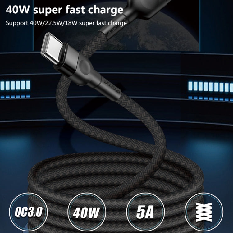 كابل شحن USB للوشم 5A، طول الكابل: 1م، USB-C / Type-C، Micro USB، 8 دبابيس