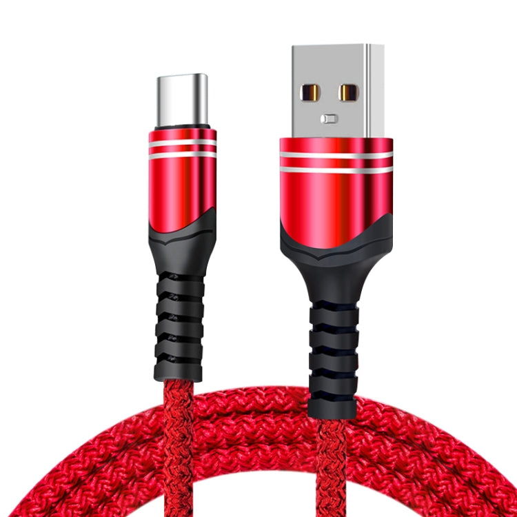 كابل شحن USB منسوج 6A، طول الكابل: 1م، USB-C / Type-C، Micro USB، 8 دبابيس