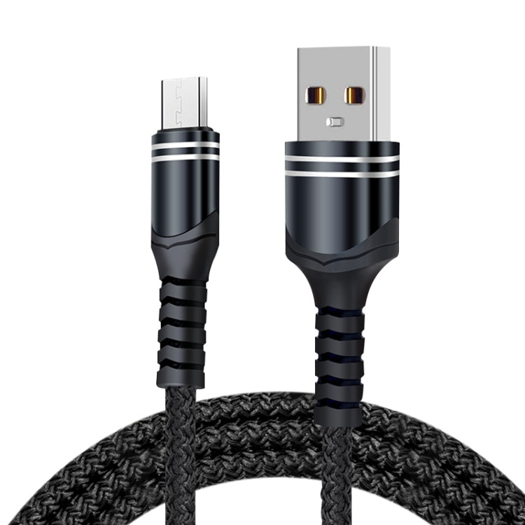 كابل شحن USB منسوج 6A، طول الكابل: 1م، USB-C / Type-C، Micro USB، 8 دبابيس
