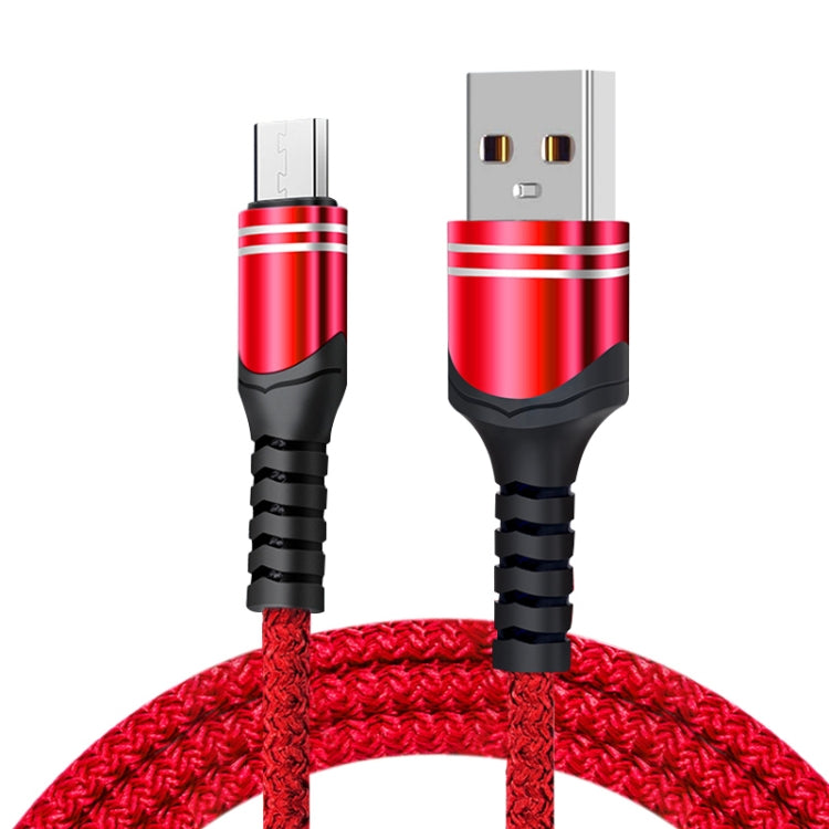 كابل شحن USB منسوج 6A، طول الكابل: 1م، USB-C / Type-C، Micro USB، 8 دبابيس