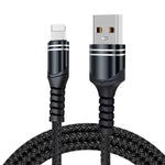 كابل شحن USB منسوج 6A، طول الكابل: 1م، USB-C / Type-C، Micro USB، 8 دبابيس
