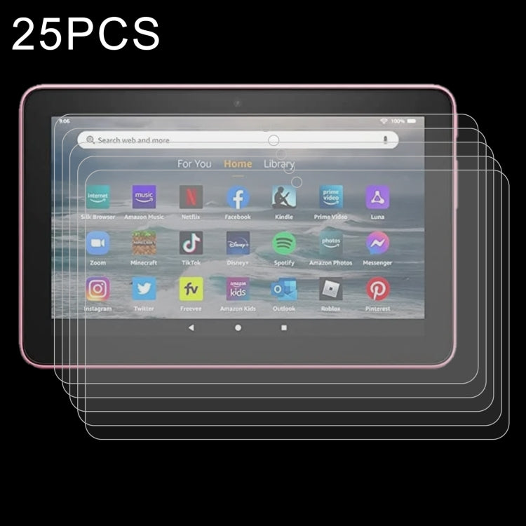25 قطعة فيلم زجاجي مقسى مقاوم للانفجار 9H 2.5D لأجهزة TCL Tab 10s / Enjoy 2 / T10 / T10S / Honor X8 / Honor 8 Lite / Lenovo K10C X6E6F / Teclast P30T، لأجهزة TCL Tab 10s / Enjoy 2 / T10 / T10S / Honor X8 / Honor 8 Lite (25 قطعة)