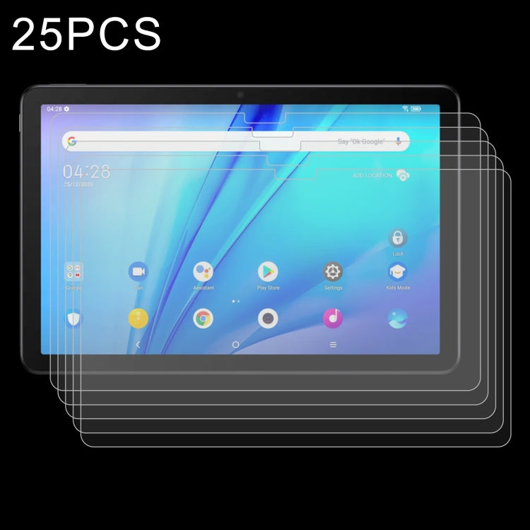 25 قطعة فيلم زجاجي مقسى مقاوم للانفجار 9H 2.5D لأجهزة TCL Tab 10s / Enjoy 2 / T10 / T10S / Honor X8 / Honor 8 Lite / Lenovo K10C X6E6F / Teclast P30T، لأجهزة TCL Tab 10s / Enjoy 2 / T10 / T10S / Honor X8 / Honor 8 Lite (25 قطعة)