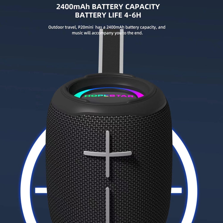 مكبر صوت بلوتوث لاسلكي مقاوم للماء صغير من HOPESTAR P20، P20 صغير (رمادي)، P20 صغير (أزرق)، P20 صغير (أسود)، P20 صغير (أحمر)