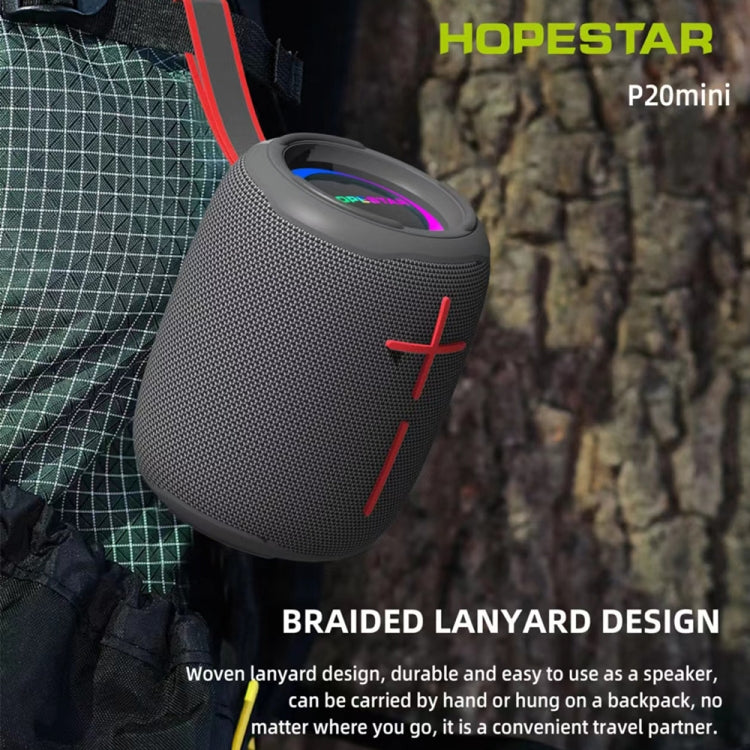 مكبر صوت بلوتوث لاسلكي مقاوم للماء صغير من HOPESTAR P20، P20 صغير (رمادي)، P20 صغير (أزرق)، P20 صغير (أسود)، P20 صغير (أحمر)