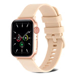 سوار ساعة سيليكون بنسيج عادي لساعة آبل سيريس، 7 41مم / 6&SE&5&4 40مم / 3&2&1 38مم، 7 45مم / 6&SE&5&4 44مم / 3&2&1 42مم