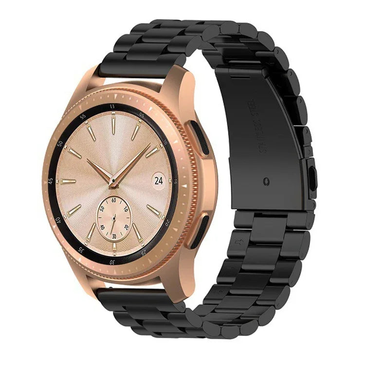سوار ساعة فولاذي بثلاث خرزات لؤلؤية مقاس 46mm، لساعة جالاكسي