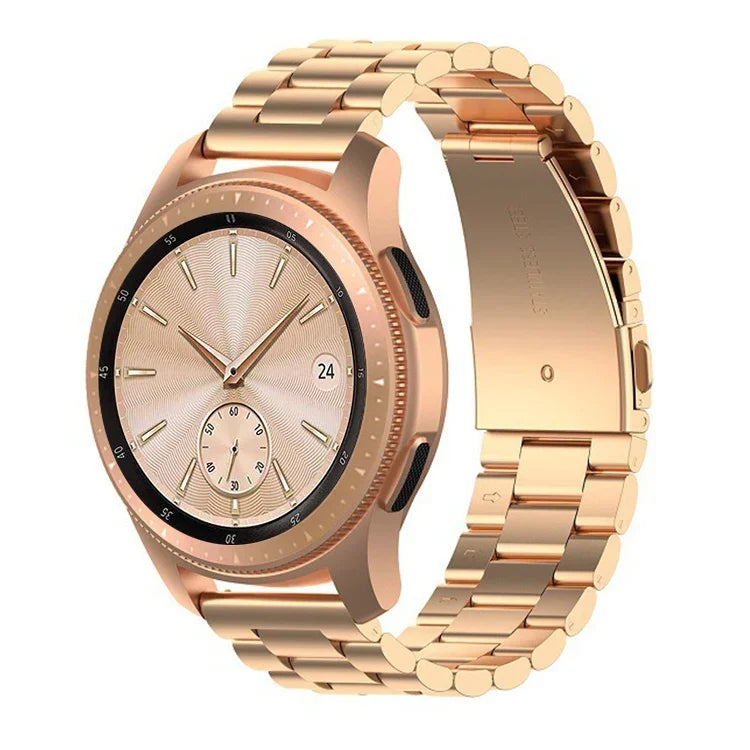 سوار ساعة فولاذي بثلاث خرزات لؤلؤية مقاس 46mm، لساعة جالاكسي