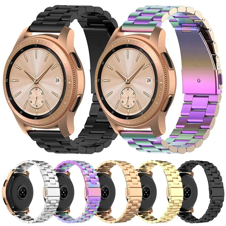 سوار ساعة فولاذي بثلاث خرزات لؤلؤية مقاس 46mm، لساعة جالاكسي