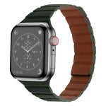 سوار ساعة من الجلد المغناطيسي القوي لسلسلة Apple Watch، 7 مقاس 41مم / 6&SE&5&4 مقاس 40مم / 3&2&1 مقاس 38مم، 7 مقاس 45مم / 6&SE&5&4 مقاس 44مم / 3&2&1 مقاس 42مم