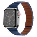 سوار ساعة من الجلد المغناطيسي القوي لسلسلة Apple Watch، 7 مقاس 41مم / 6&SE&5&4 مقاس 40مم / 3&2&1 مقاس 38مم، 7 مقاس 45مم / 6&SE&5&4 مقاس 44مم / 3&2&1 مقاس 42مم