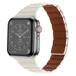 سوار ساعة من الجلد المغناطيسي القوي لسلسلة Apple Watch، 7 مقاس 41مم / 6&SE&5&4 مقاس 40مم / 3&2&1 مقاس 38مم، 7 مقاس 45مم / 6&SE&5&4 مقاس 44مم / 3&2&1 مقاس 42مم