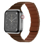 سوار ساعة من الجلد المغناطيسي القوي لسلسلة Apple Watch، 7 مقاس 41مم / 6&SE&5&4 مقاس 40مم / 3&2&1 مقاس 38مم، 7 مقاس 45مم / 6&SE&5&4 مقاس 44مم / 3&2&1 مقاس 42مم