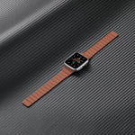 سوار ساعة من الجلد المغناطيسي القوي لسلسلة Apple Watch، 7 مقاس 41مم / 6&SE&5&4 مقاس 40مم / 3&2&1 مقاس 38مم، 7 مقاس 45مم / 6&SE&5&4 مقاس 44مم / 3&2&1 مقاس 42مم