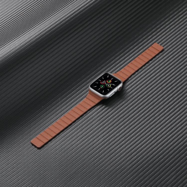 سوار ساعة من الجلد المغناطيسي القوي لسلسلة Apple Watch، 7 مقاس 41مم / 6&SE&5&4 مقاس 40مم / 3&2&1 مقاس 38مم، 7 مقاس 45مم / 6&SE&5&4 مقاس 44مم / 3&2&1 مقاس 42مم