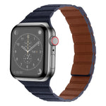 سوار ساعة من الجلد المغناطيسي القوي لسلسلة Apple Watch، 7 مقاس 41مم / 6&SE&5&4 مقاس 40مم / 3&2&1 مقاس 38مم، 7 مقاس 45مم / 6&SE&5&4 مقاس 44مم / 3&2&1 مقاس 42مم