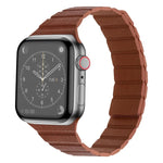 سوار ساعة من الجلد المغناطيسي القوي لسلسلة Apple Watch، 7 مقاس 41مم / 6&SE&5&4 مقاس 40مم / 3&2&1 مقاس 38مم، 7 مقاس 45مم / 6&SE&5&4 مقاس 44مم / 3&2&1 مقاس 42مم