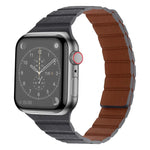 سوار ساعة من الجلد المغناطيسي القوي لسلسلة Apple Watch، 7 مقاس 41مم / 6&SE&5&4 مقاس 40مم / 3&2&1 مقاس 38مم، 7 مقاس 45مم / 6&SE&5&4 مقاس 44مم / 3&2&1 مقاس 42مم