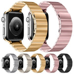 سوار ساعة من الفولاذ المغناطيسي لسلسلة Apple Watch، 7 مقاس 41مم / 6&SE&5&4 مقاس 40مم / 3&2&1 مقاس 38مم، 7 مقاس 45مم / 6&SE&5&4 مقاس 44مم / 3&2&1 مقاس 42مم