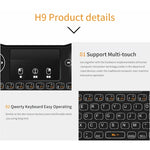 لوحة مفاتيح i9 2.4GHz لاسلكية صغيرة Air Mouse QWERTY مع إضاءة خلفية بيضاء ولوحة لمس للكمبيوتر والتلفاز، مع إضاءة خلفية بيضاء