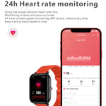ساعة ذكية Q9 Pro بشاشة TFT HD مقاس 1.7 بوصة، تدعم مراقبة درجة حرارة الجسم / مراقبة معدل ضربات القلب
