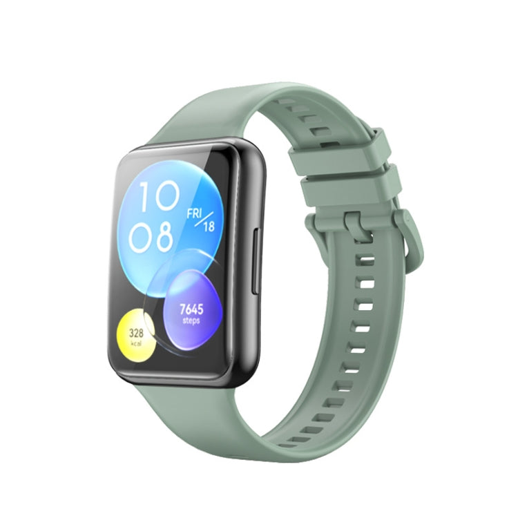Solid Color Silicone Watch Band, For Huawei Watch Fit 2