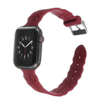 سوار ساعة من السيليكون بنقشة ندفة الثلج لسلسلة Apple Watch، 7 مقاس 41مم / 6&SE&5&4 مقاس 40مم / 3&2&1 مقاس 38مم، 7 مقاس 45مم / 6&SE&5&4 مقاس 44مم / 3&2&1 مقاس 42مم