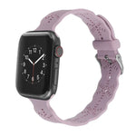 سوار ساعة من السيليكون بنقشة ندفة الثلج لسلسلة Apple Watch، 7 مقاس 41مم / 6&SE&5&4 مقاس 40مم / 3&2&1 مقاس 38مم، 7 مقاس 45مم / 6&SE&5&4 مقاس 44مم / 3&2&1 مقاس 42مم