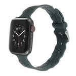 سوار ساعة من السيليكون بنقشة ندفة الثلج لسلسلة Apple Watch، 7 مقاس 41مم / 6&SE&5&4 مقاس 40مم / 3&2&1 مقاس 38مم، 7 مقاس 45مم / 6&SE&5&4 مقاس 44مم / 3&2&1 مقاس 42مم
