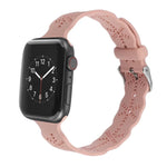سوار ساعة من السيليكون بنقشة ندفة الثلج لسلسلة Apple Watch، 7 مقاس 41مم / 6&SE&5&4 مقاس 40مم / 3&2&1 مقاس 38مم، 7 مقاس 45مم / 6&SE&5&4 مقاس 44مم / 3&2&1 مقاس 42مم