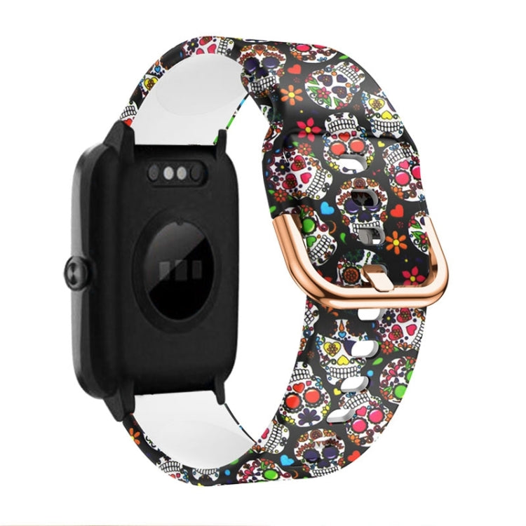 19mm Silicone Printing Watch Band, For ID205 / Willful SW021