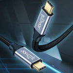 كابل شحن ونقل بيانات USB-C / Type-C ذكر إلى ذكر بسرعة 10Gbps، أطوال 50 سم، 1 م، 1.5 م، 2 م